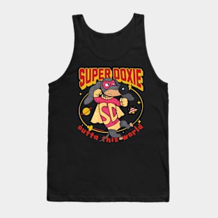 Cute and Funny Super Doxie Dachshund Outta This World Tank Top